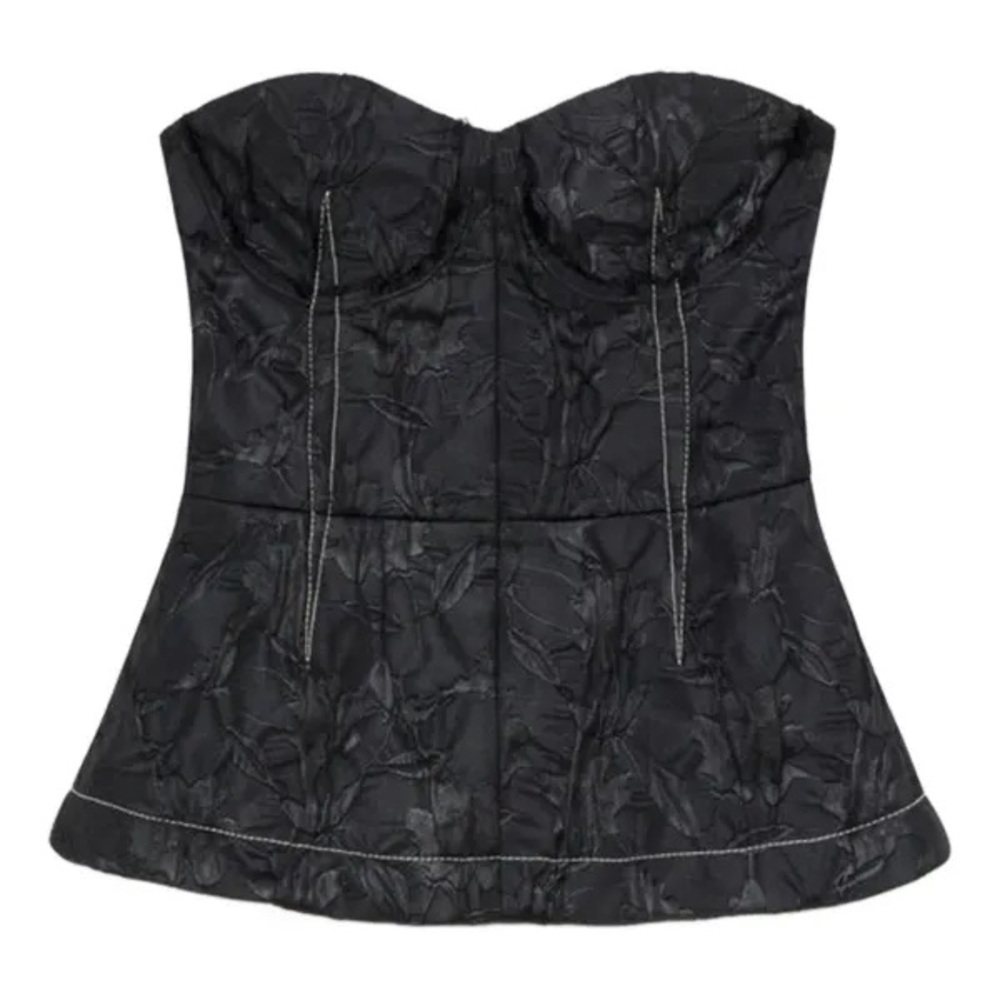 SIMKHAI Black Zander bustier top